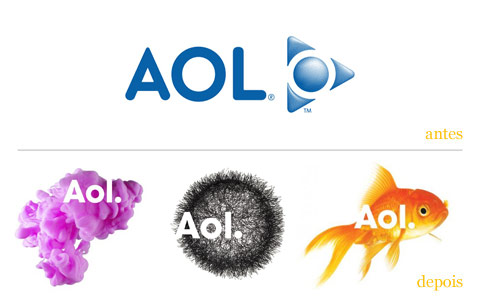 redesgin do logo AOL