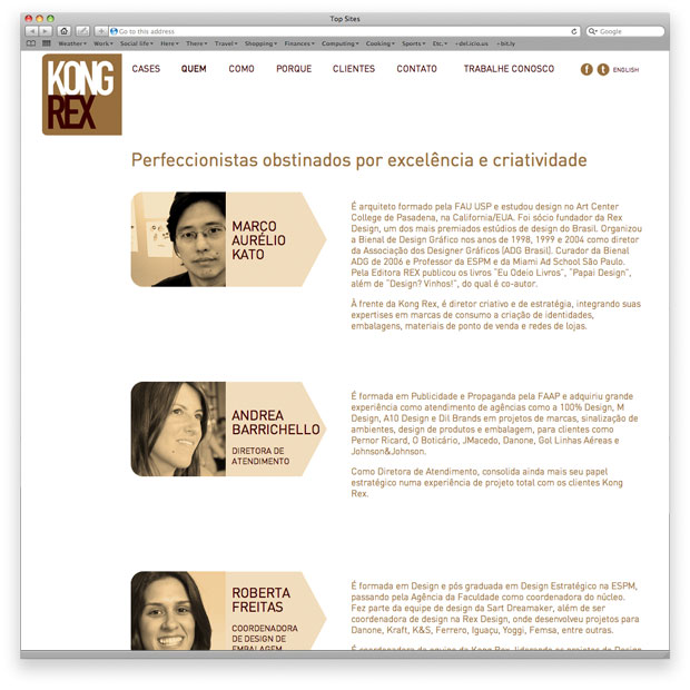 Projeto do site institucional KongRex utilizando WordPress e multilíngue